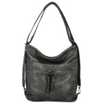 Trendy dámský koženkový kabelko-batoh Kavya, šedý