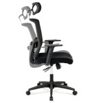 Kancelářská židle, houpací mechanismus, černá síťovina, KA-B1013 BK