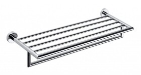 SAPHO - X-ROUND polička na ručníky s hrazdou 600, chrom XR419