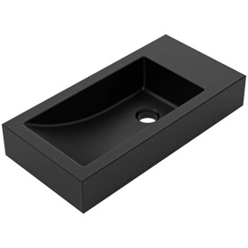 CERANO - Umyvadlo z litého mramoru Sofia - černá matná - 50x25 CER-679473