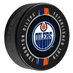 Mustang Puk Edmonton Oilers NHL Ribbon Printed