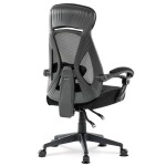 Kancelářská židle, potah černá látka a černá síťovina MESH, houpací mech. s aretací