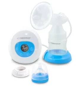 Esperanza ECM001B Bebita odsávačka mléka bílo-modrá / elektrická / sání i stimulace / 150 ml (DIKESPLAK0001)
