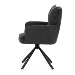 Jídelní židle, šedá, manšestrová látka, HC-X1128 GREY2