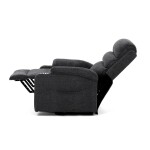 Křeslo polohovací elektrické, 1 motor, šedá látka, bezdrátové nabíjení pro mobilní telefon