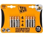 JCB SUPER alkalická baterie AAA (LR03) blister 8 ks (JCB-LR03-8B)