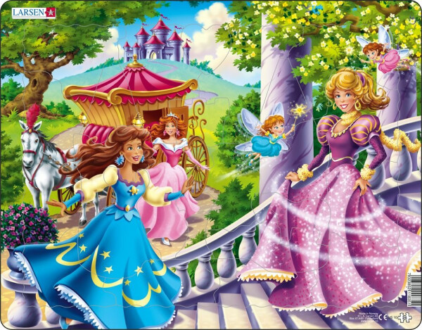Puzzle MAXI princezny+2 létající/24 dílků,