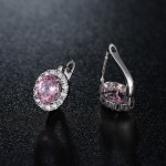 Náušnice Swarovski Elements Fiona Rose, Růžová