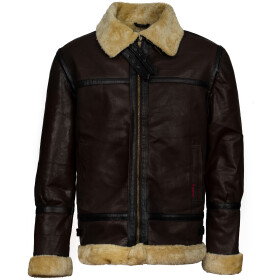 Pánská Kožená Zimní Bunda Elvion Ravére Brown Brixton Hnědá Velikost: XL