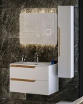 Kielle - Idolio Zrcadlo s LED osvětlením a vyhříváním, 60x80 cm, kosmetické zrcátko 50324021