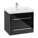 VILLEROY & BOCH - Avento Umyvadlová skříňka, 63x51x45 cm, 2 zásuvky, Crystal Black A89000B3