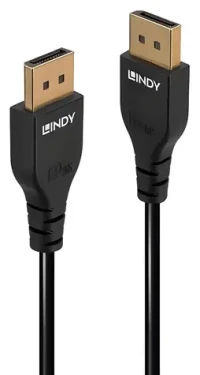 Lindy Slim DisplayPort 1.4 černá / Přípojný kabel / DisplayPort - DisplayPort / 2 m / 8K / 144 Hz (36462)