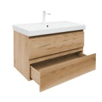 Koupelnová skříňka 2 zásuvková s umyvadlem SAT B-Way 99x50x45 cm dub mat BWAY2100OAKU1BBI BWAY2100OAKU1BBI