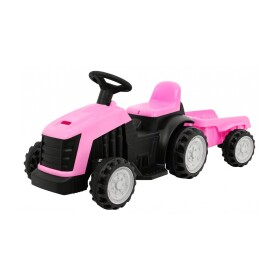 Mamido Dětský elektrický traktor s přívěsem růžový
