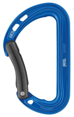 Univerzální karabina Petzl Spirit Bent Gate Blue