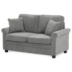 Dvoumístná pohovka, šedá, manšestrová látka, ASB-4170 GREY2