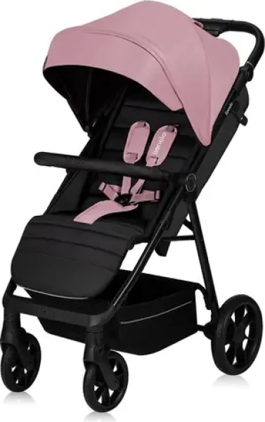 LIONELO Kočárek sportovní Mira Pink Rose / Voděodolná stříška UPF50+ / Nastavitelná rukojeť / Polohovatelné opěradlo (LO-MIRA PINK ROSE)