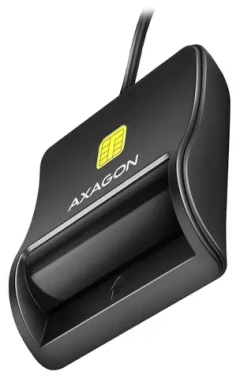 AXAGON CRE-SM3N černá / Čtečka SMART karet / USB-A 2.0 / podpora eObčanka (CRE-SM3N)