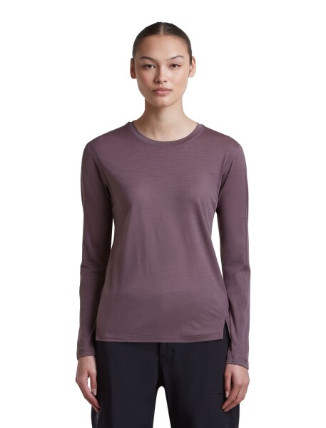 Dámské merino triko dlouhý rukáv ICEBREAKER Wmns Merino 150 Ace LS Tee, Grey Plum velikost: M