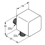 KLUDI - A-Qa Nástěnné sprchové kolínko, chrom 6554305-00