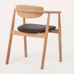 STIMA Jídelní židle křesílko GREEN - DUB - čalounění koženkou STI-GREEN-DUB-KOZENKA