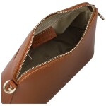 Módní dámská kožená crossbody kabelka Jurina, koňaková
