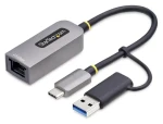 StarTech adaptér USB-C na Ethernet šedá (U2GA-USB-C-ETHERNET) / Síťový adaptér / 5 Gbps / USB-A redukce / 15 cm (U2GA-USB-C-ETHERNET)