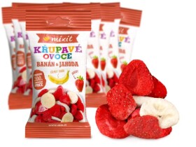 Mixit Křupavé ovoce do kapsy Banán a Jahoda 23g