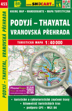Podyjí, Thayatal, Vranovská přehrada 1:40 000