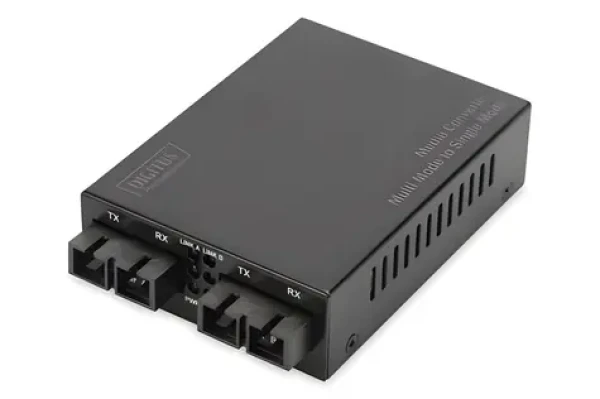 Digitus Mediakonvertor Multi-/Singlemode SC/SC / Mediakonvertor / Fast Ethernet 100Base-FX / dosah 20 km (DN-82024)