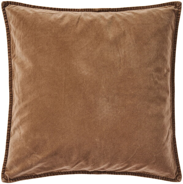 Ib Laursen Sametový povlak na polštář Camel 52 × 52 cm, hnědá barva, textil