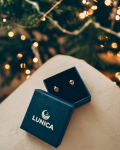 LUNICA Stříbrné kroužky ČERVENÁ SRDÍČKA 1024