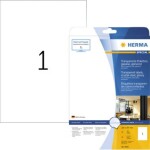 Herma 8016 Fóliové etikety 45.7 x 21.2 mm fólie, lesklá transparentní 1200 ks trvalé laserová tiskárna, kopírka, barevná