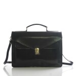 Dámská kožená aktovka Belinda, černá