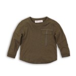Tričko chlapecké s dlouhým rukávem, Minoti, RANGER 5, khaki - 68/80 | 6-12m