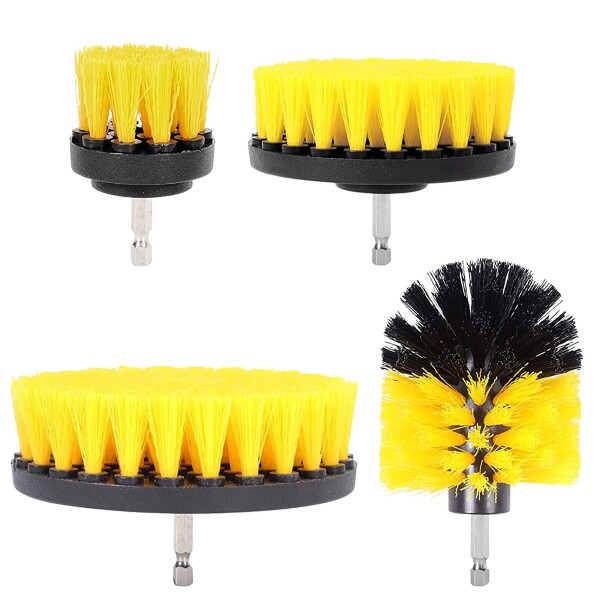 STREND PRO 233562 Čistící kartáče na vrtačku, sada 4ks, PP, HEX 1/4"