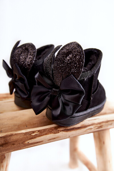 Dívčí teplé sněhule s mašlemi Černe Meriva 21