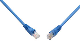 Solarix C5E-114BU-1MB propojovací RJ45/RJ45, U/UTP, kat. 5E, PVC, 1m, modrý