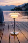 Louis Poulsen Přenosná lampa PH 1/1 Portable Chrome, stříbrná barva, sklo, kov