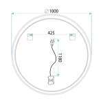 REA - Zrcadlo LED 100cm FFJ100 HOM-70005
