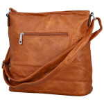 Stylová dámská koženková crossbody kabelka Minja, hnědá
