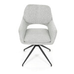 Židle jídelní, krémová látka, noha černý kov, otočný mechanismus 360°