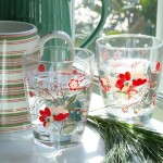 GREEN GATE Sklenice Mozy Pale Pink 250 ml, červená barva, sklo