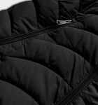Černá krátká oboustranná dámská zimní bunda (2M-21507) odstíny černé XXL (44)