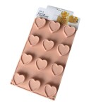 Dortisimo Silikonová forma na pečení/na mražené dezerty Srdíčka (na 12 ks) 18 cm