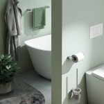 Gedy - PIRENEI WC štětka závěsná, mléčné sklo, chrom PI330313