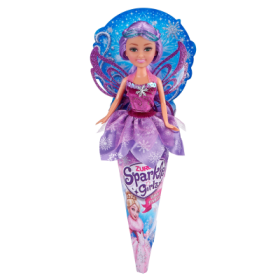 Princezna zimní Sparkle Girlz v kornoutku - fialová