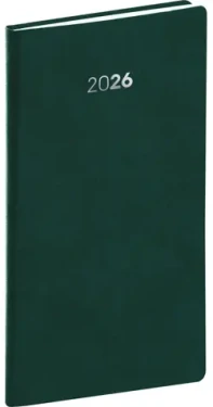 NOTIQUE Kapesní diář Balakon 2026 zelený / 9 x 15.5 cm (PGD-KAPBA-6007)