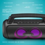 LAMAX PartyGo1 Play / Bluetooth reproduktor / 50 W / IP67 / Bluetooth 5.3 / USB-C / Karaoke mikrofon (LXPSMPGO1PLBA)