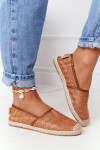 Espadrilky Na Slaměné Podrážce Lu Boo Hnědé Velikost: 36
